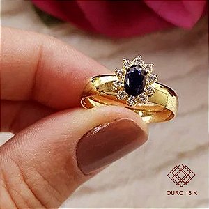 Anel Formatura Engenharia Civil Ouro 18k Zircônias - Sem emblema