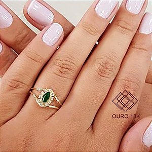 Anel Formatura Bioquímica Ouro 18k Zircônia - Sem emblema