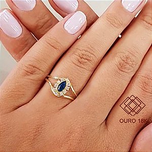 Anel Formatura Engenharia Da Computação Ouro 18k Zircônias - Sem emblema