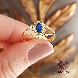 Anel Formatura Engenharia Química Ouro 18k Zircônias - Sem emblema
