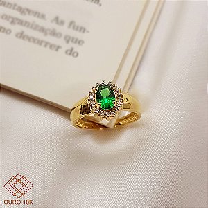 Anel Formatura Fisioterapia Ouro 18k Zircônias - Sem emblema