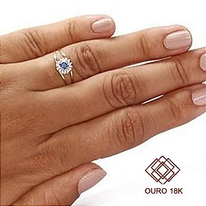 Anel Formatura Ciências Da Computação Ouro 18k Zircônias - Sem emblema