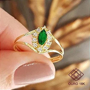 Anel Formatura Fisioterapia Ouro 18k Zircônias - Sem emblema