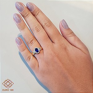 Anel Formatura Computação Ouro 18k Zircônias - Sem emblema