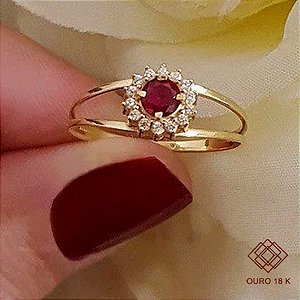 Anel Formatura Odontologia Ouro 18k Zircônias - Sem emblema