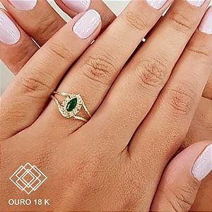 Anel Formatura Zootecnia Ouro 18k Zircônias - Sem emblema