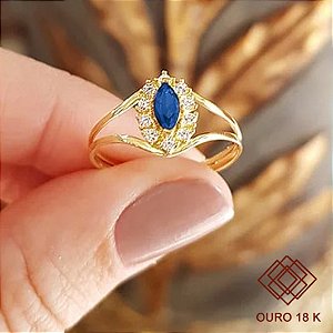 Anel Formatura Publicidade Ouro 18k Zircônias - Sem emblema