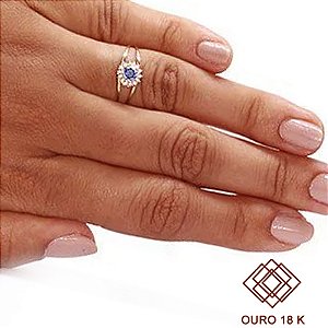 Anel Formatura Engenharia Produção Ouro 18k Zircônias - Sem emblema