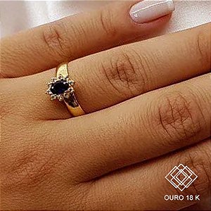 Anel Formatura Engenharia De Produção 18k Zircônias - Sem emblema