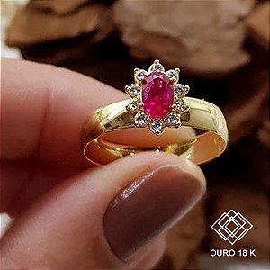 Anel Formatura Direito Ouro 18k Zircônias - Sem emblema