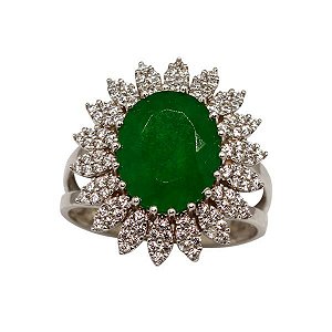 Anel Ouro 18k Zircônias