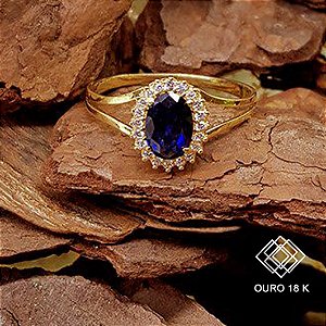 Anel Formatura Matemática Ouro 18k Zircônias - Sem emblema