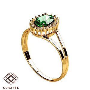 Anel Formatura Biomedicina Ouro 18k Zircônias - Sem emblema