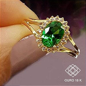 Anel Formatura Enfermagem Ouro 18k Zircônias - Sem emblema