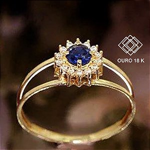 Anel Formatura Engenharia Agronômica Ouro 18k Zircônias - Sem emblema