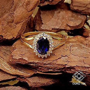 Anel Formatura Arquitetura E Urbanismo Ouro 18k Zircônias - Sem emblema