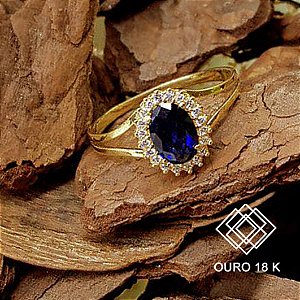 Anel Formatura Comércio Exterior Ouro 18k Zircônias - Sem emblema