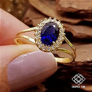 Anel Formatura Engenharia Computação Ouro 18k Zircônias - Sem emblema