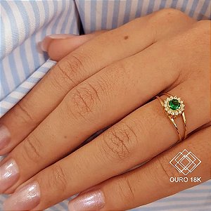 Anel Formatura Biomedicina Ouro 18k Zircônias - Sem emblema