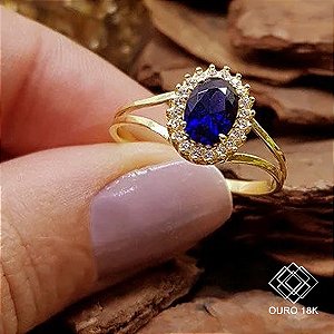 Anel Formatura Engenharia Mecânica Ouro 18k Zircônias - Sem emblema