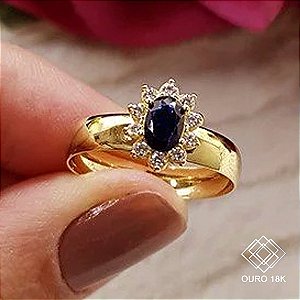 Anel Formatura Publicidade Ouro 18k Zircônias - Sem emblema