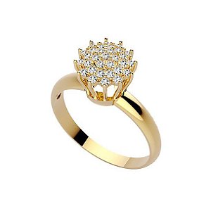 Anel Chuveiro Rainha Ouro 18k Diamantes