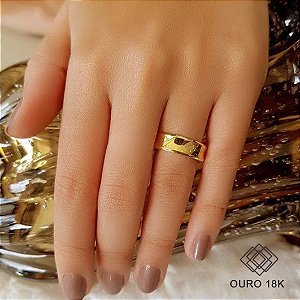 1 Aliança Casamento Ouro Amarelo 18k