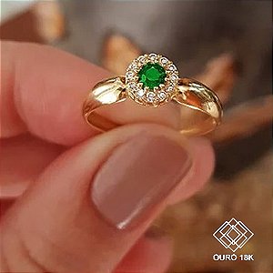 Anel Formatura Enfermagem Ouro 18k Zircônias - Sem emblema
