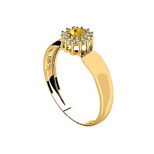 Anel Formatura Farmácia Ouro 18k Zircônias - Sem emblema