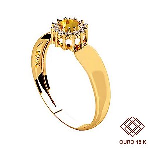 Anel Formatura Farmácia Ouro 18k Zircônias - Sem emblema