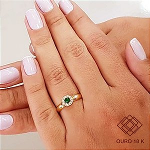 Anel Formatura Estética Ouro 18k Zircônias - Sem emblema