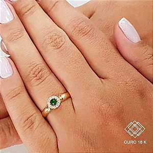 Anel Formatura Bioquímica Ouro 18k Zircônias - Sem emblema