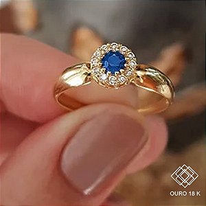 Anel Formatura Administração E Marketing Ouro 18k Zircônias - Sem emblema