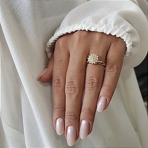 Anel Chuveiro Rainha Ouro 18k - Diamante Laboratório 31pts