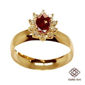 Anel Formatura Odontologia Ouro 18k Zircônias - Sem emblema