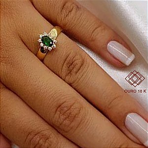 Anel Formatura Bioquímica Ouro 18k Zircônias - Sem emblema