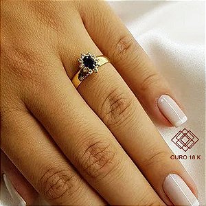 Anel Formatura Engenharia Mecânica Ouro 18k Zircônias - Sem emblema