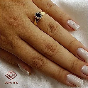 Anel Formatura Comércio Exterior Ouro 18k Zircônias - Sem emblema