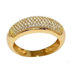 Anel Aparador Ouro 18k Moissanite