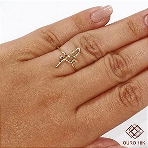 Anel Fé Ouro 18k