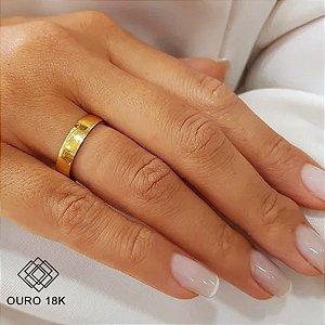1 Aliança Casamento Ouro Amarelo 18k