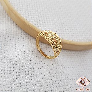 Anel Diamantado Ouro 18k