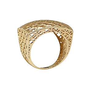 Anel Diamantado Quadrado Ouro 18k