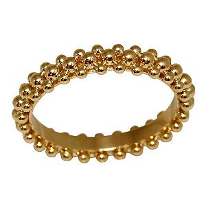 Anel Inteiro de Esferas Ouro 18k