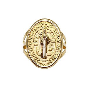 Anel São Bento Ouro 18k