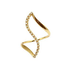 Anel Z Ouro 18k Diamantes