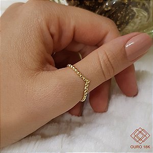Anel Asa Delta Esferas Ouro 18k