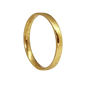 1 Aliança Quadrada Casamento Ouro 18k