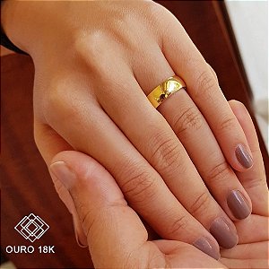 1 Aliança Casamento Ouro Amarelo 18k