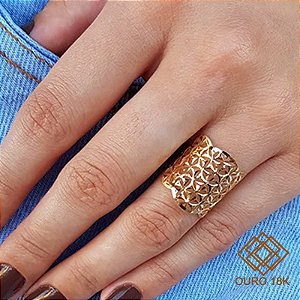 Anel Vazado Ouro 18k